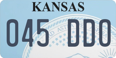 KS license plate 045DDO