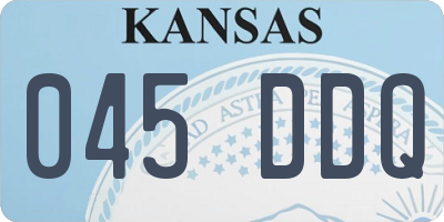 KS license plate 045DDQ