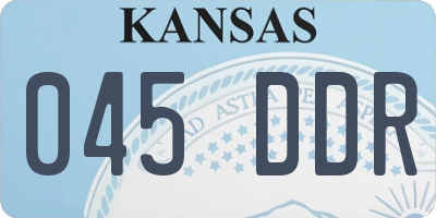 KS license plate 045DDR