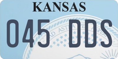 KS license plate 045DDS