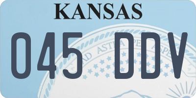 KS license plate 045DDV