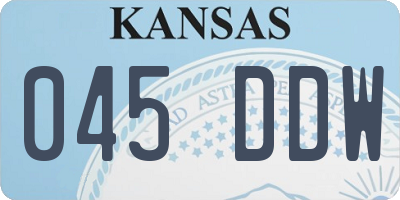 KS license plate 045DDW