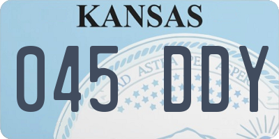 KS license plate 045DDY
