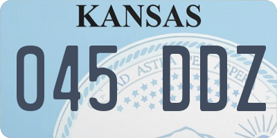 KS license plate 045DDZ