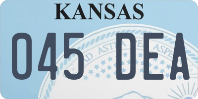 KS license plate 045DEA