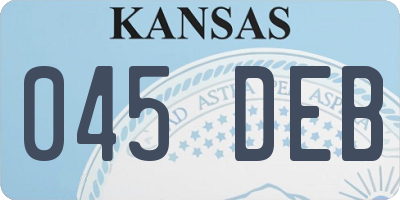 KS license plate 045DEB