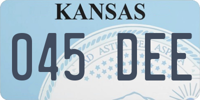 KS license plate 045DEE