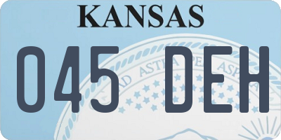 KS license plate 045DEH