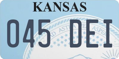 KS license plate 045DEI