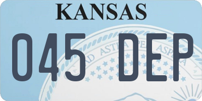 KS license plate 045DEP