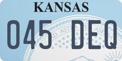 KS license plate 045DEQ