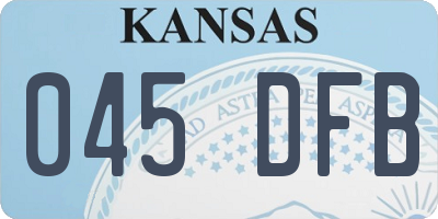 KS license plate 045DFB