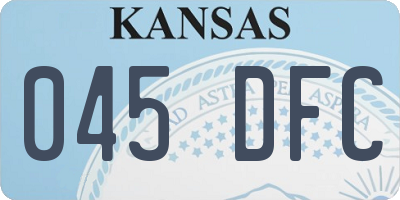 KS license plate 045DFC