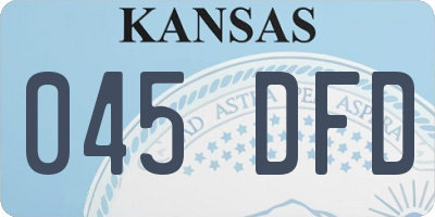 KS license plate 045DFD