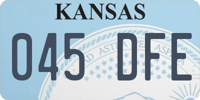 KS license plate 045DFE