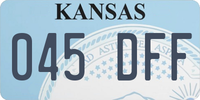 KS license plate 045DFF