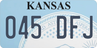 KS license plate 045DFJ