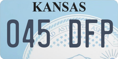 KS license plate 045DFP