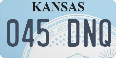 KS license plate 045DNQ