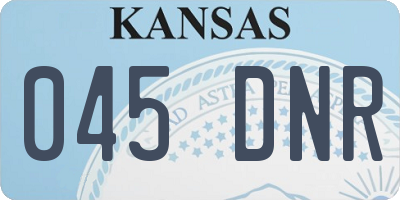 KS license plate 045DNR