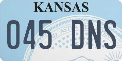 KS license plate 045DNS