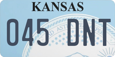 KS license plate 045DNT