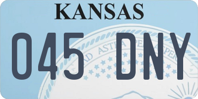 KS license plate 045DNY