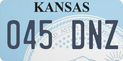 KS license plate 045DNZ