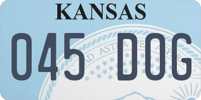 KS license plate 045DOG