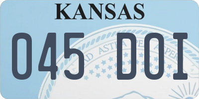 KS license plate 045DOI