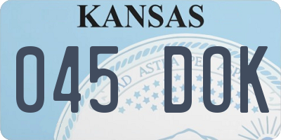 KS license plate 045DOK
