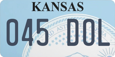 KS license plate 045DOL