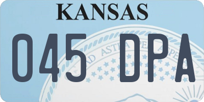 KS license plate 045DPA