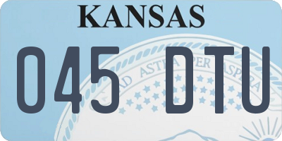 KS license plate 045DTU