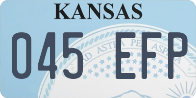 KS license plate 045EFP