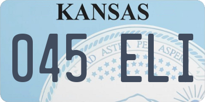 KS license plate 045ELI