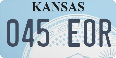 KS license plate 045EOR