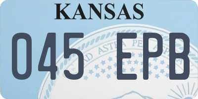 KS license plate 045EPB
