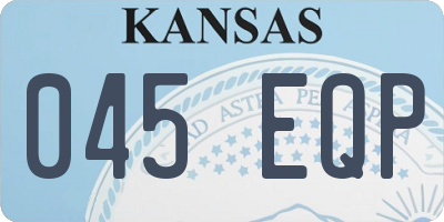 KS license plate 045EQP