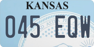 KS license plate 045EQW