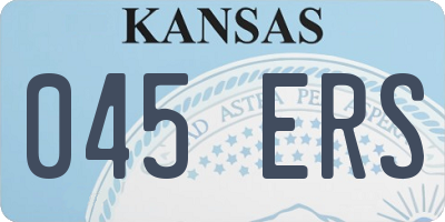 KS license plate 045ERS