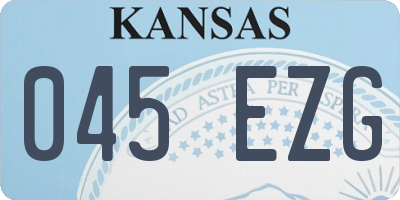 KS license plate 045EZG