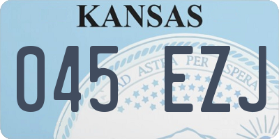 KS license plate 045EZJ