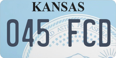 KS license plate 045FCD