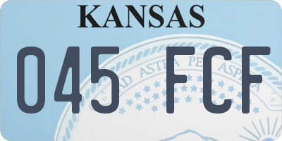 KS license plate 045FCF