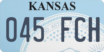 KS license plate 045FCH