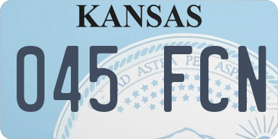 KS license plate 045FCN