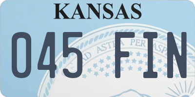 KS license plate 045FIN