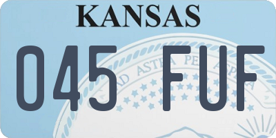 KS license plate 045FUF