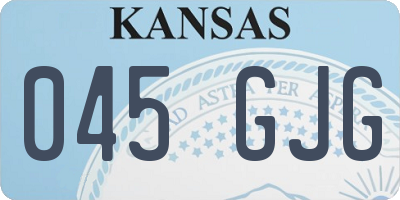 KS license plate 045GJG